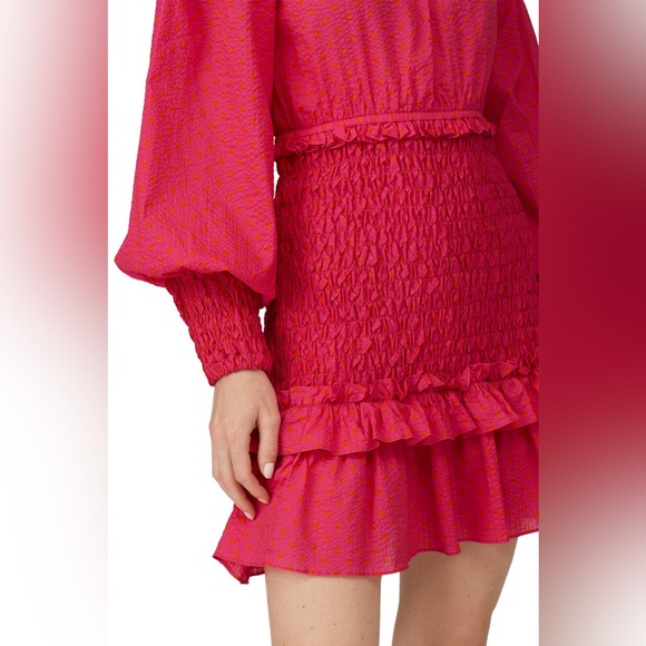 Alexis Pink and Orange Polka Dot Marilena Dress - Picture 4 of 5